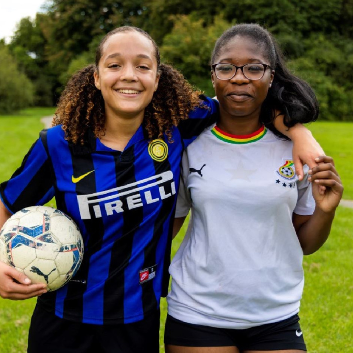 Friends playing football 1