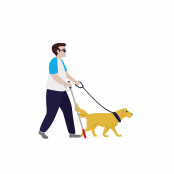 Blind man walking