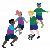 Children Playing Football